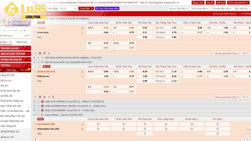 Bí quyết đặt kèo châu Á dễ thắng tại Lu88